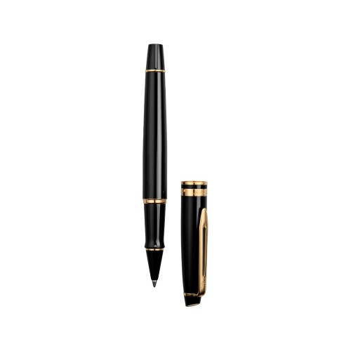 Ручка роллер Waterman Expert 3 Black Laque GT F, черный/золотистый