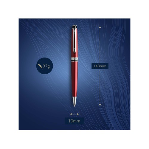 Шариковая ручка Waterman Expert Dark Red Lacquer CT Black, стержень: M, цвет чернил: blue.