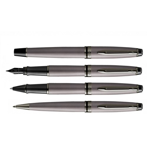 Перьевая ручка Waterman Expert Silver F BLK в подарочной упаковке