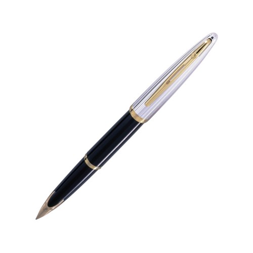 Перьевая ручка Waterman Carene De Luxe, цвет: Black/Silver, перо: F