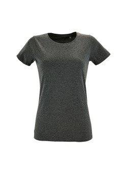 Футболка женская REGENT FIT WOMEN, черный меланж