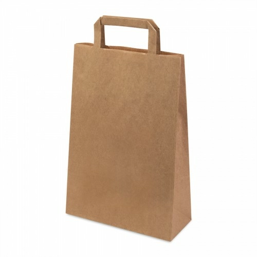 Пакет бумажный QUADRATA S, крафт, плотность 80 г/м2, 33х22х9 cм, коричневый