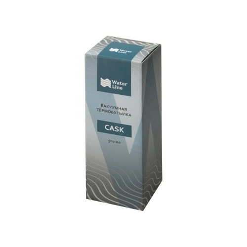 Вакуумная термобутылка Cask Waterline, soft touch, 500 мл, черный (Р)