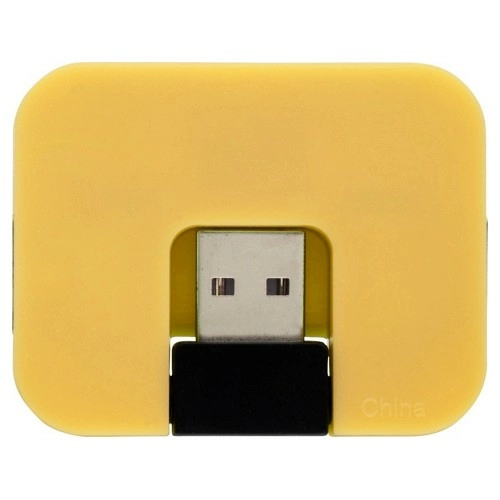 USB Hub Gaia на 4 порта, желтый