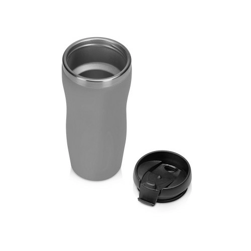 Термокружка Mony Steel 350 мл, soft touch, средне-серый
