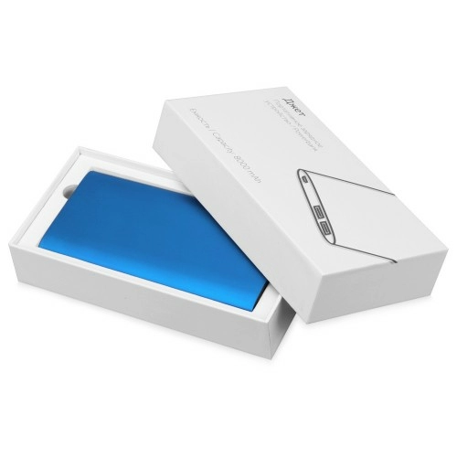 Портативное зарядное устройство Джет с 2-мя USB-портами, 8000 mAh, синий (Р)