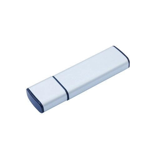 USB-флешка металлическая на 4ГБ с колпачком, серебро