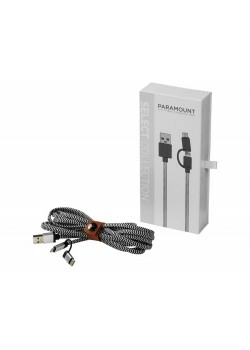 Кабель для зарядки Paramount 3-в-1 в тканевой оплетке