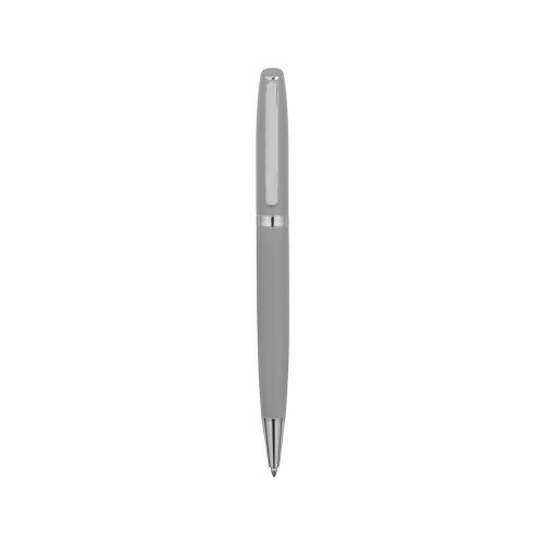 Ручка металлическая шариковая Flow soft-touch, светло-серый/серебристый