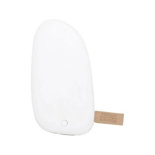 Внешний аккумулятор в форме камня Stone, 5200 mAh, белый