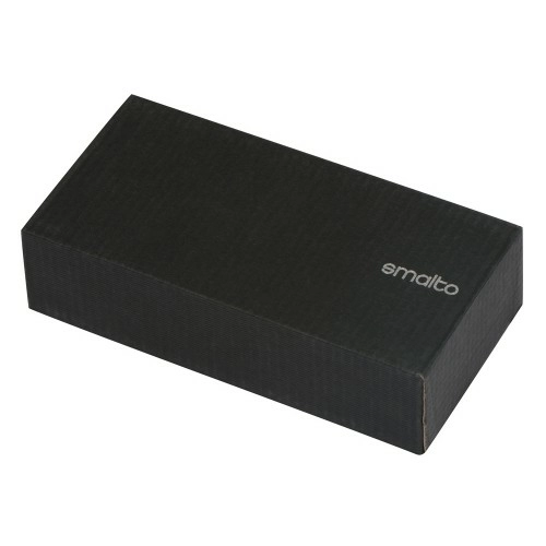 Ручка шариковая Square Black в футляре. Smalto