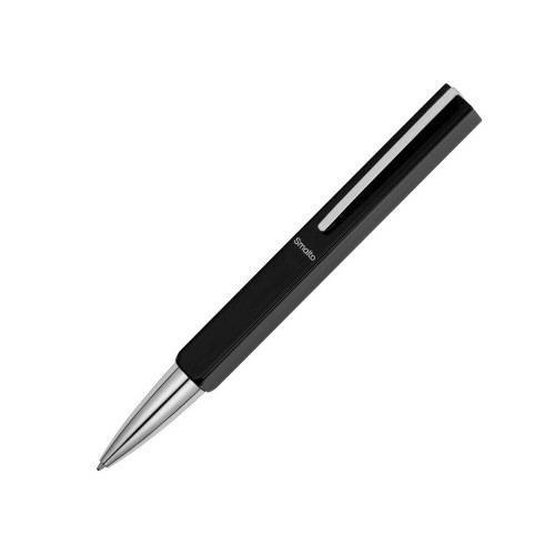 Ручка шариковая Square Black в футляре. Smalto