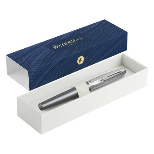 Ручка роллер Waterman Embleme цвет GREY CT, цвет чернил: черный