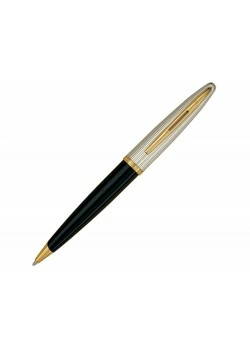 Шариковая ручка Waterman Carene De Luxe, цвет: Black/Silver, стержень: Mblue