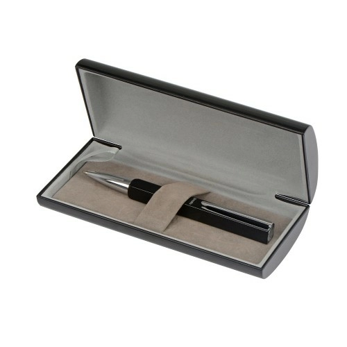 Ручка шариковая Square Black в футляре. Smalto