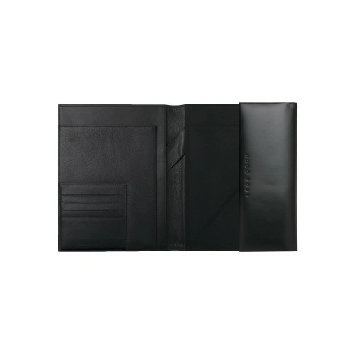 Папка для участника конференции формата А5 Caption Contrast Black. Hugo Boss, черный