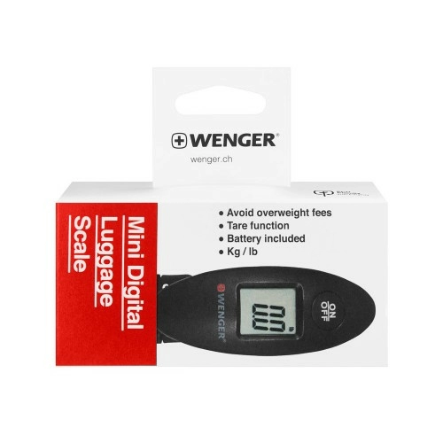 Мини-весы для багажа WENGER электронные, черные, АБС-пластик, до 40 кг